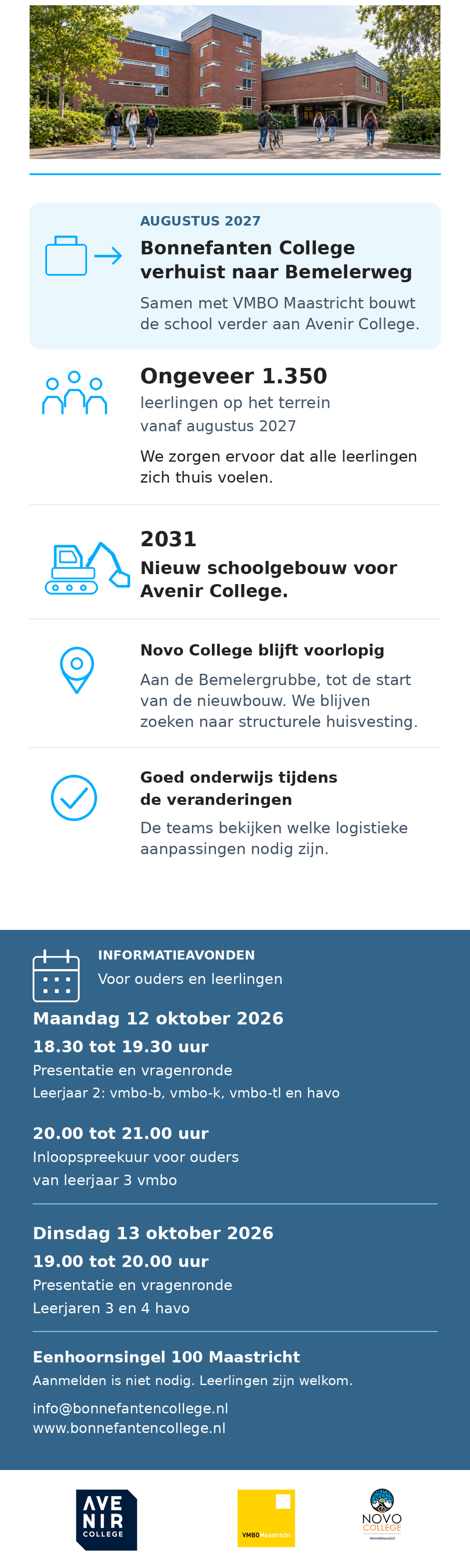 Bonnefanten College Infographic